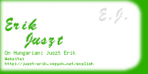 erik juszt business card